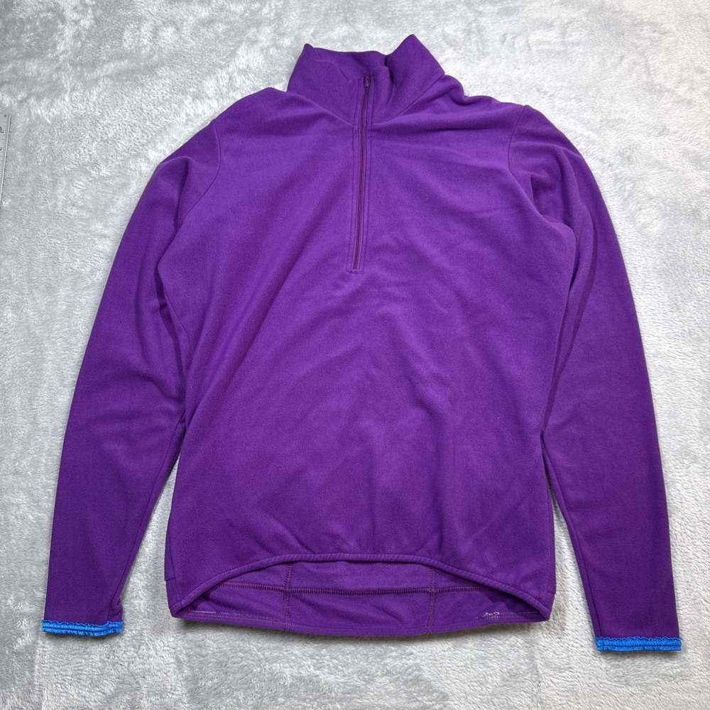 Vintage Cannondale Bikes Pullover 1/4 Zip Fleece Men XL Purple Cycling USA